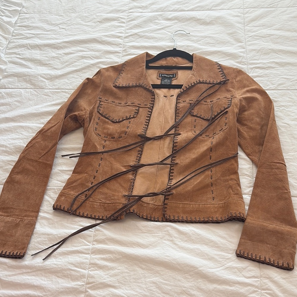Women's Brown Suede Leather Jacket